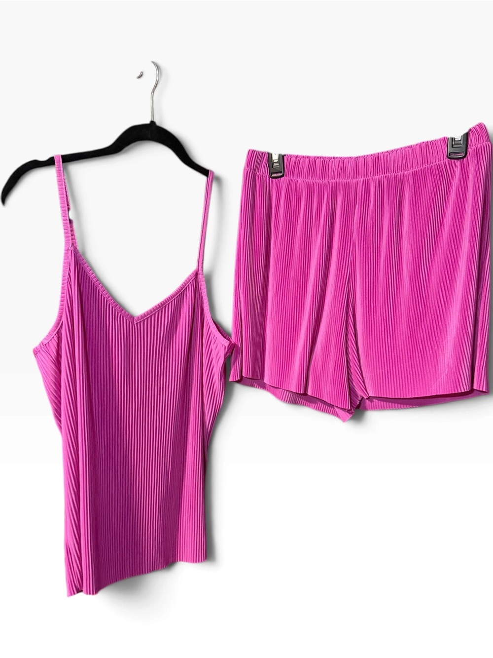 Joie Ribbed Cami Shorts Sleep Set Pink Size L